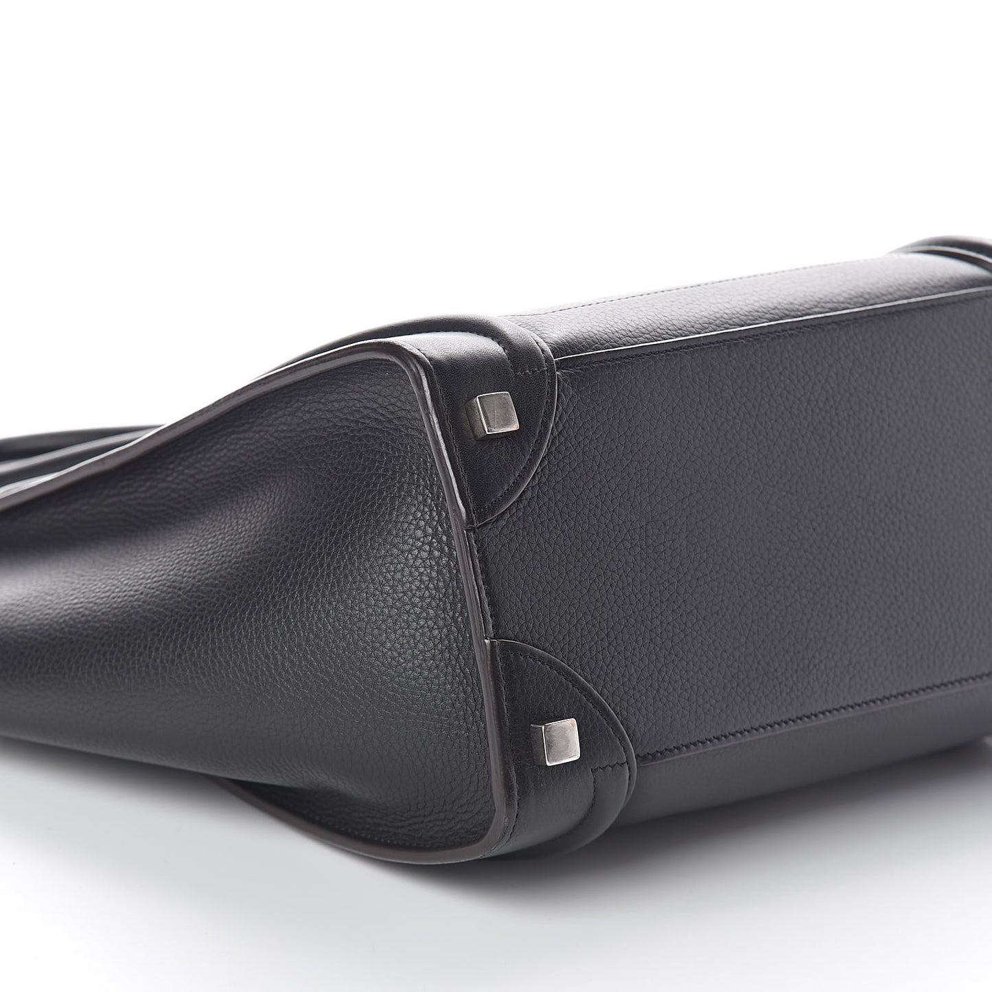 Drummed Calfskin Micro Luggage Black