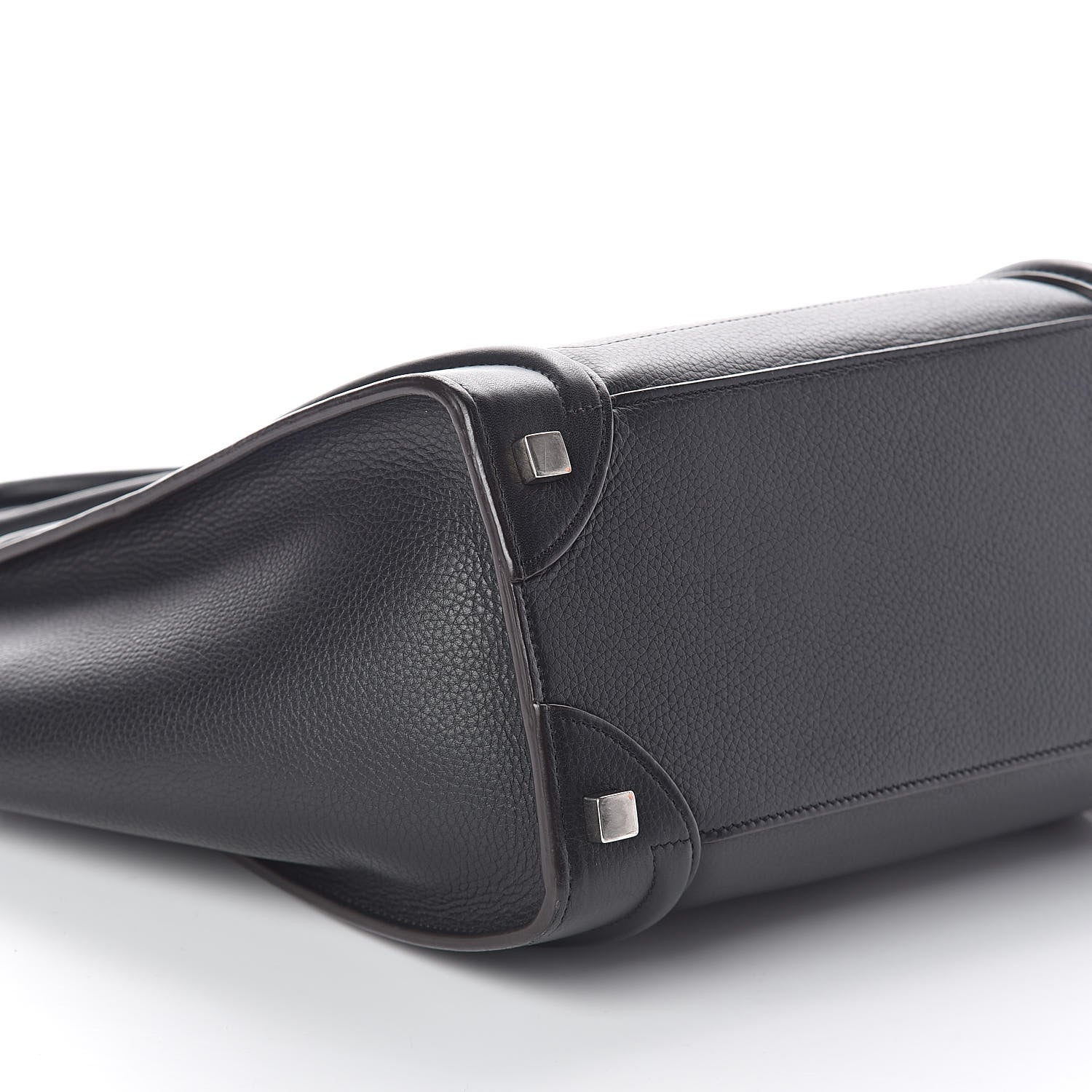 Celine Drummed Calfskin Micro Luggage Black 8 of 9