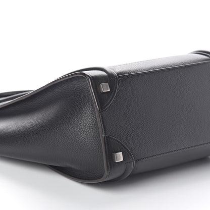 Celine Drummed Calfskin Micro Luggage Black 8 of 9