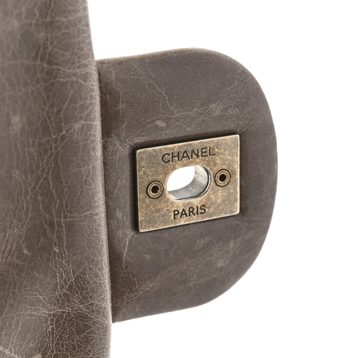 Chanel Glazed Calfskin Castle Rock Medium Flap Dark Beige 7 of 14