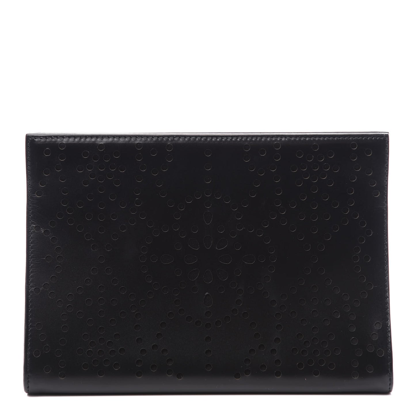 Calfskin Laser Cut Clutch Black