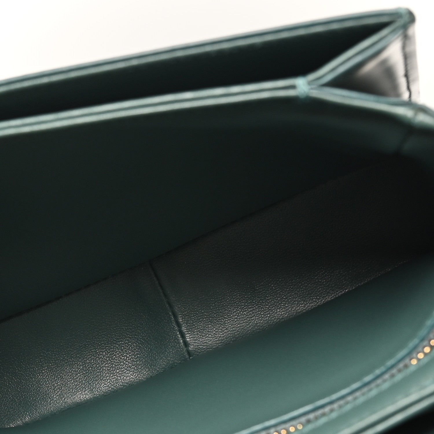Celine Shiny Calfskin Teen Triomphe Petrol 4 of 8