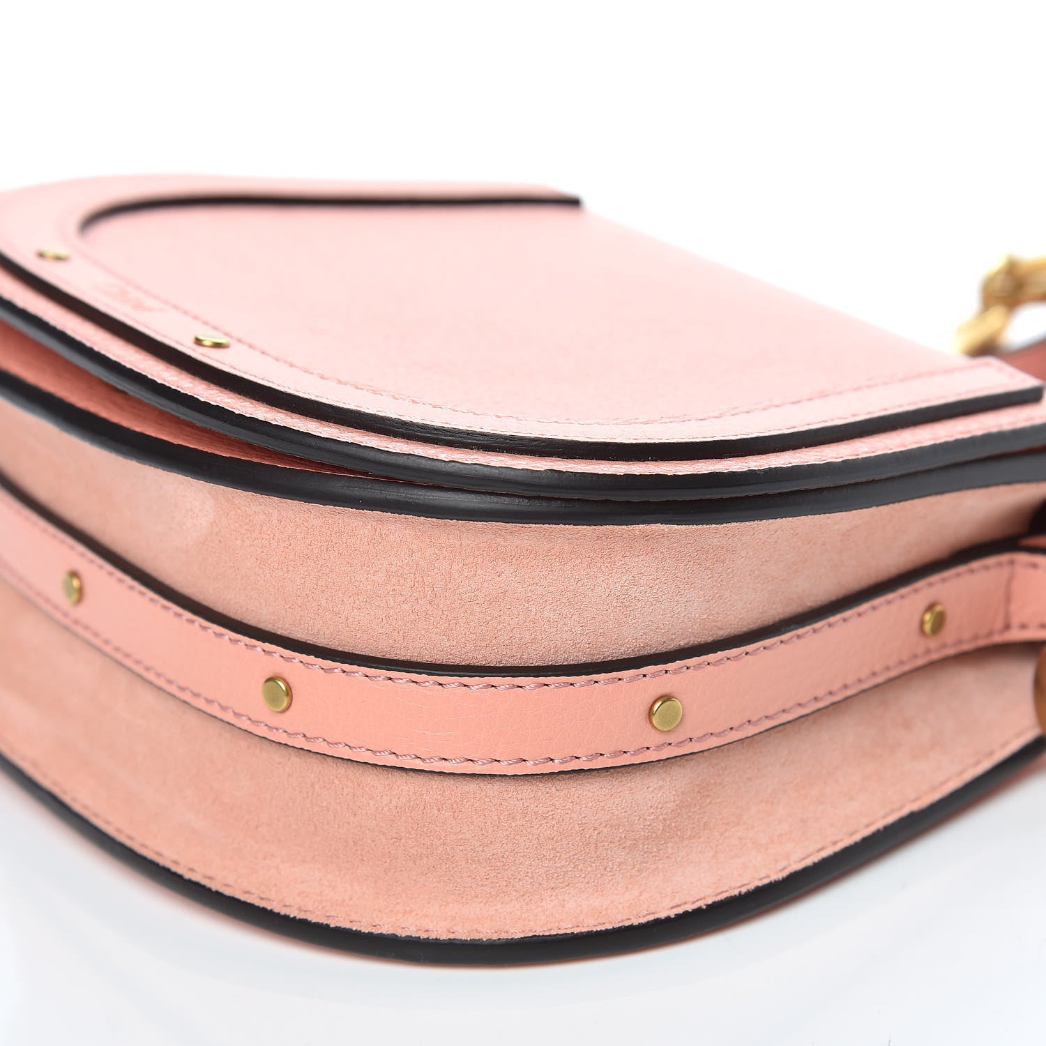 Chloe Calfskin Suede Small Nile Bracelet Bag Ideal Blush 9 of 9