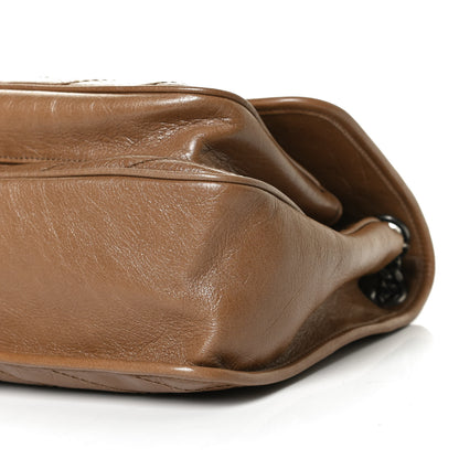 Saint Laurent Crinkled Calfskin Matelasse Monogram Medium Niki Chain Satchel Natural Tan 12 of 12