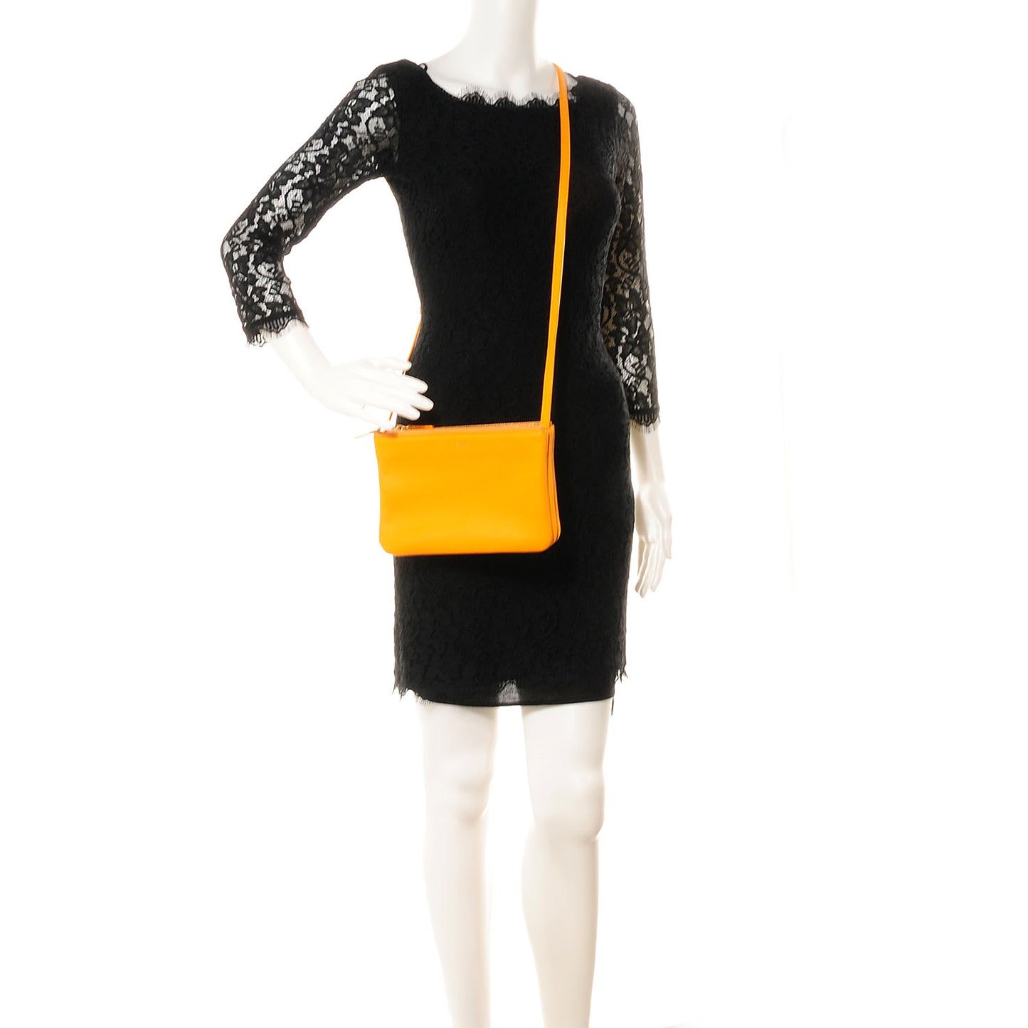 Lambskin Trio Crossbody Bag Sunflower