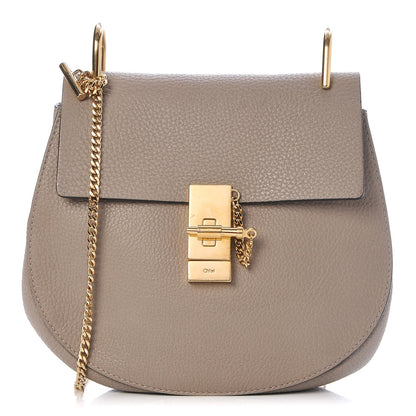 Chloe Grained Lambskin Drew Shoulder Bag Motty Grey 1 of 9