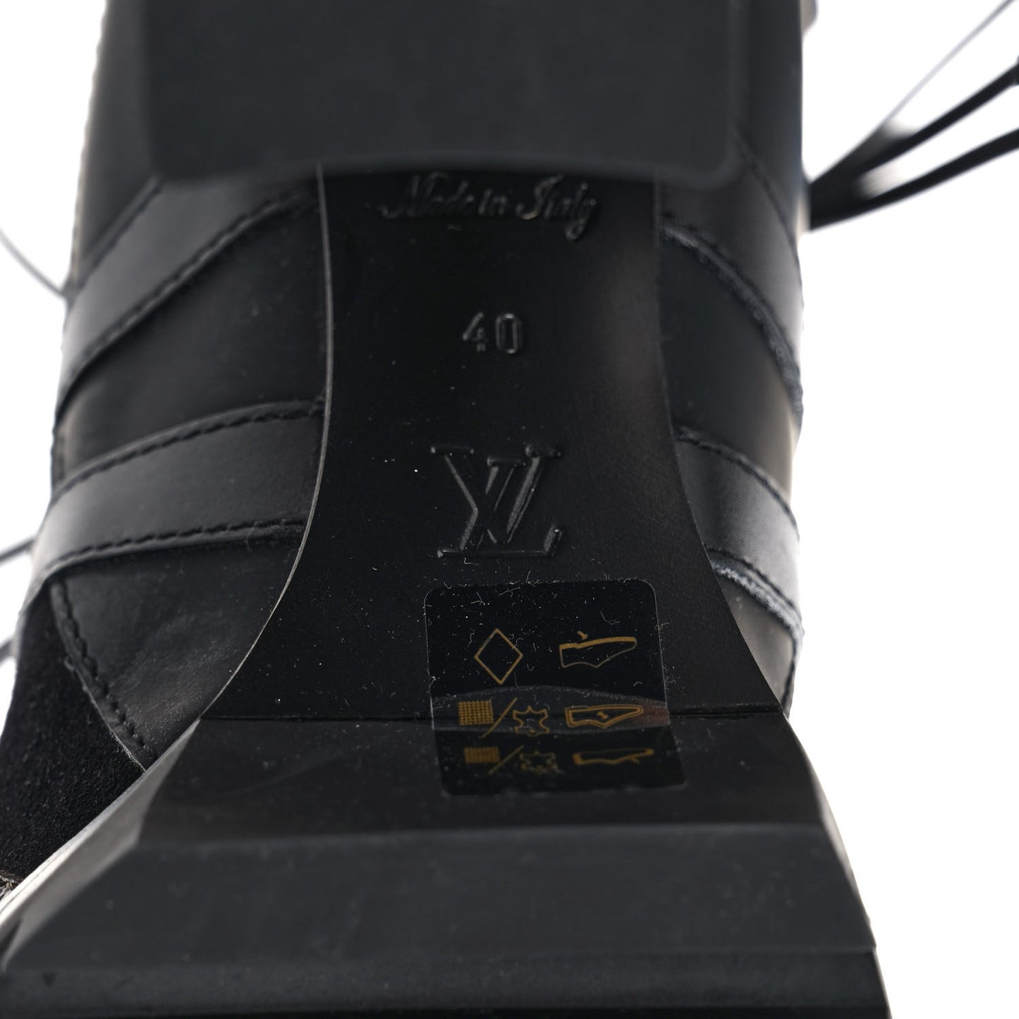 Suede Calfskin Monogram Star Trail Ankle Boots 40 Black