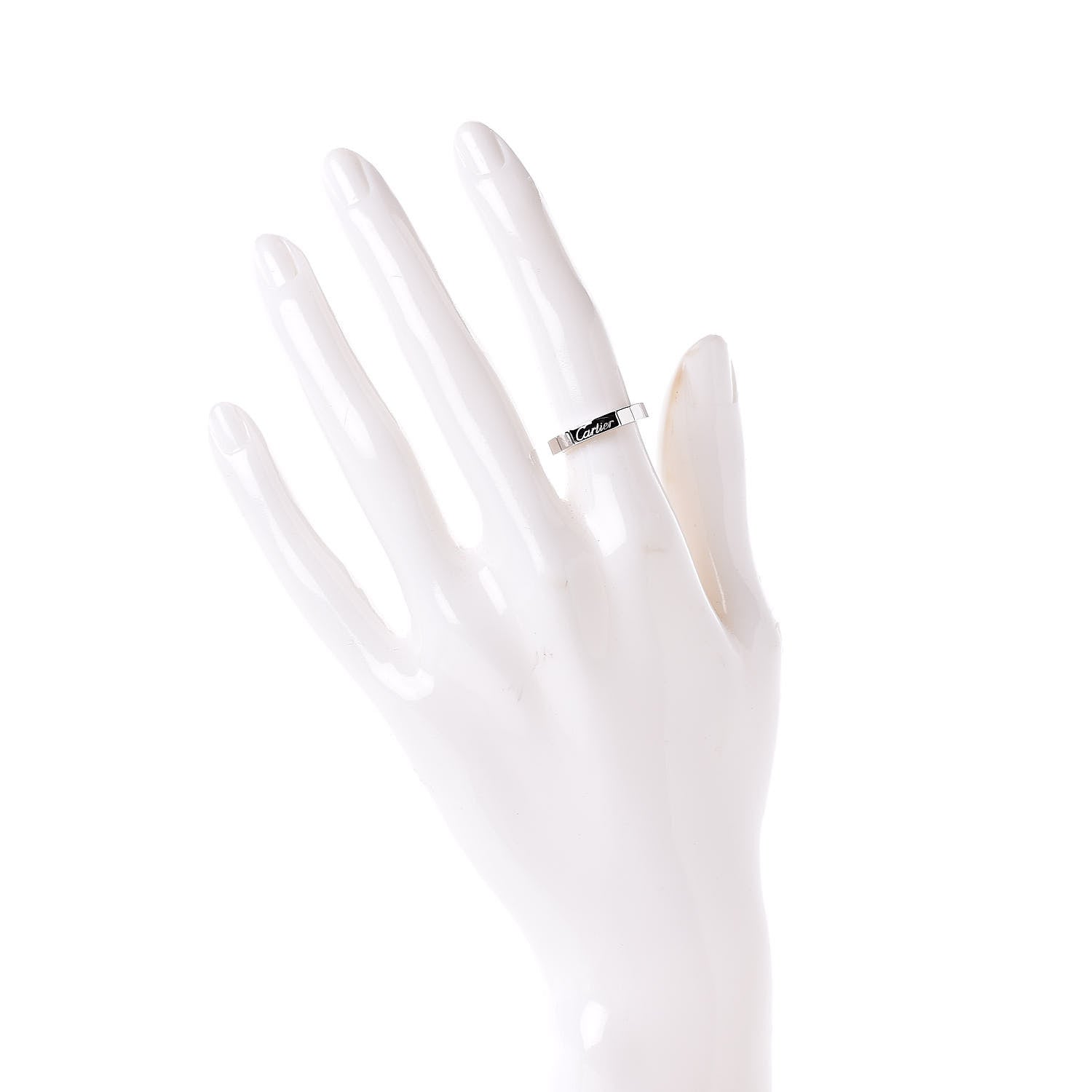 Cartier 18K White Gold Lanieres Ring 48 4.5 2 of 4