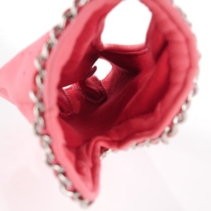 Chanel Lambskin Chain CC Fingerless Gloves 7.5 Pink 3 of 6
