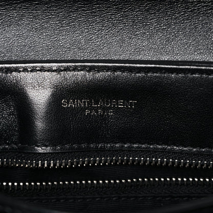 Saint Laurent Calfskin Y Quilted Monogram Toy Loulou Crossbody Bag Black 8 of 11