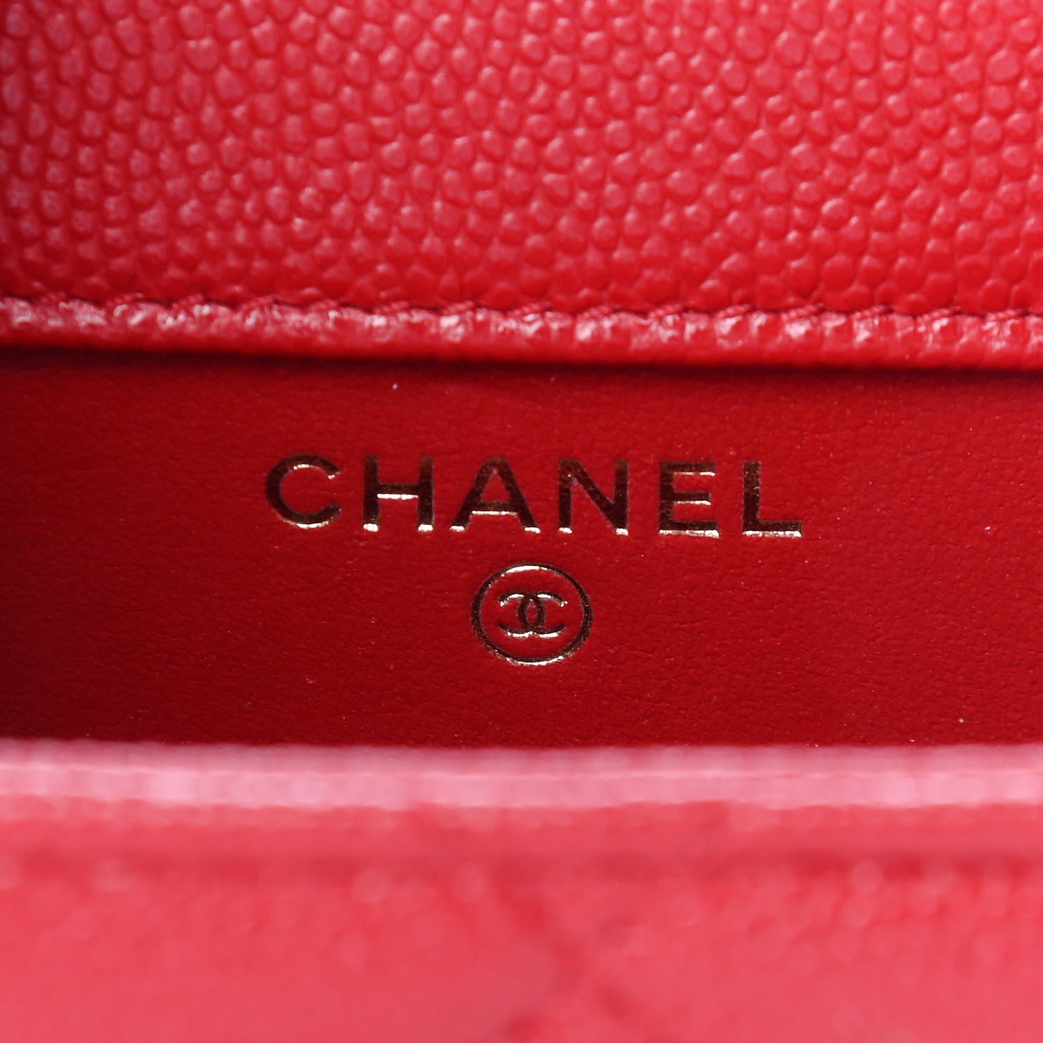 Chanel Caviar Quilted Classic Phone Holder Red 6 of 10
