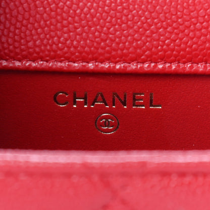 Chanel Caviar Quilted Classic Phone Holder Red 6 of 10