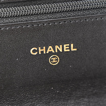 Chanel Lambskin Quilted Chanel 19 Wallet On Chain WOC Black 6 of 13