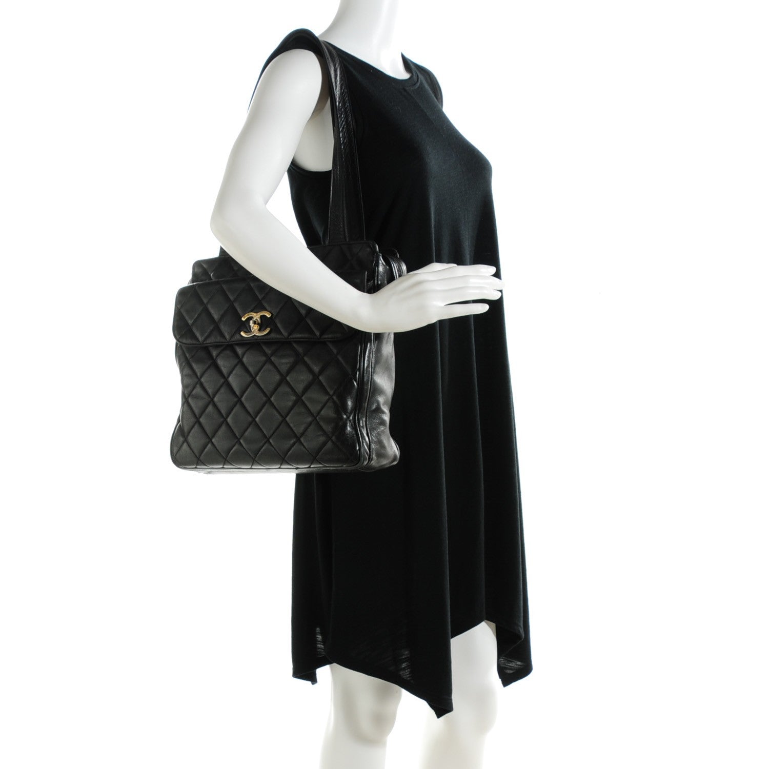 Chanel Lambskin Quilted Shoulder Bag Black 2 of 7