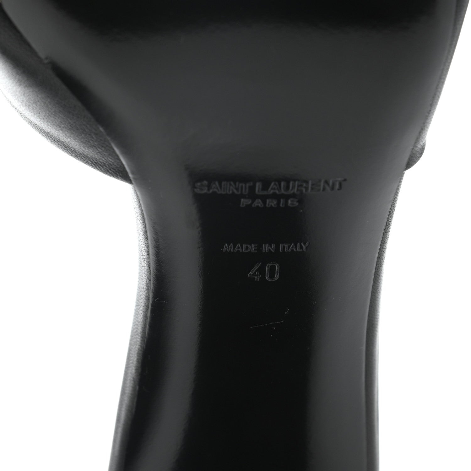 Saint Laurent Lambskin Bianca Mules 40 Black 5 of 6