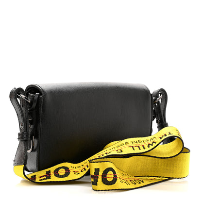 Off-White Saffiano Striped Mini Diag Binder Clip Bag Black White Yellow 3 of 12