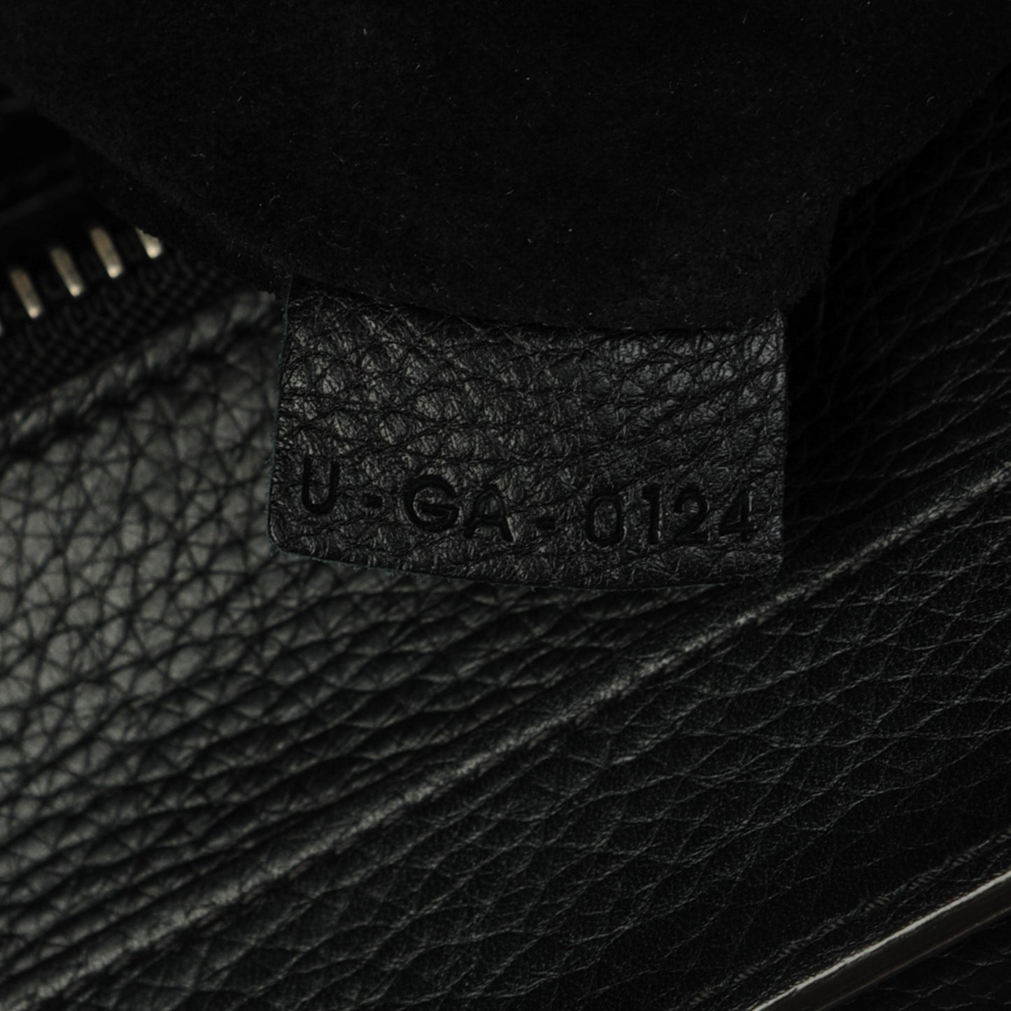 Drummed Calfskin Mini Luggage Black