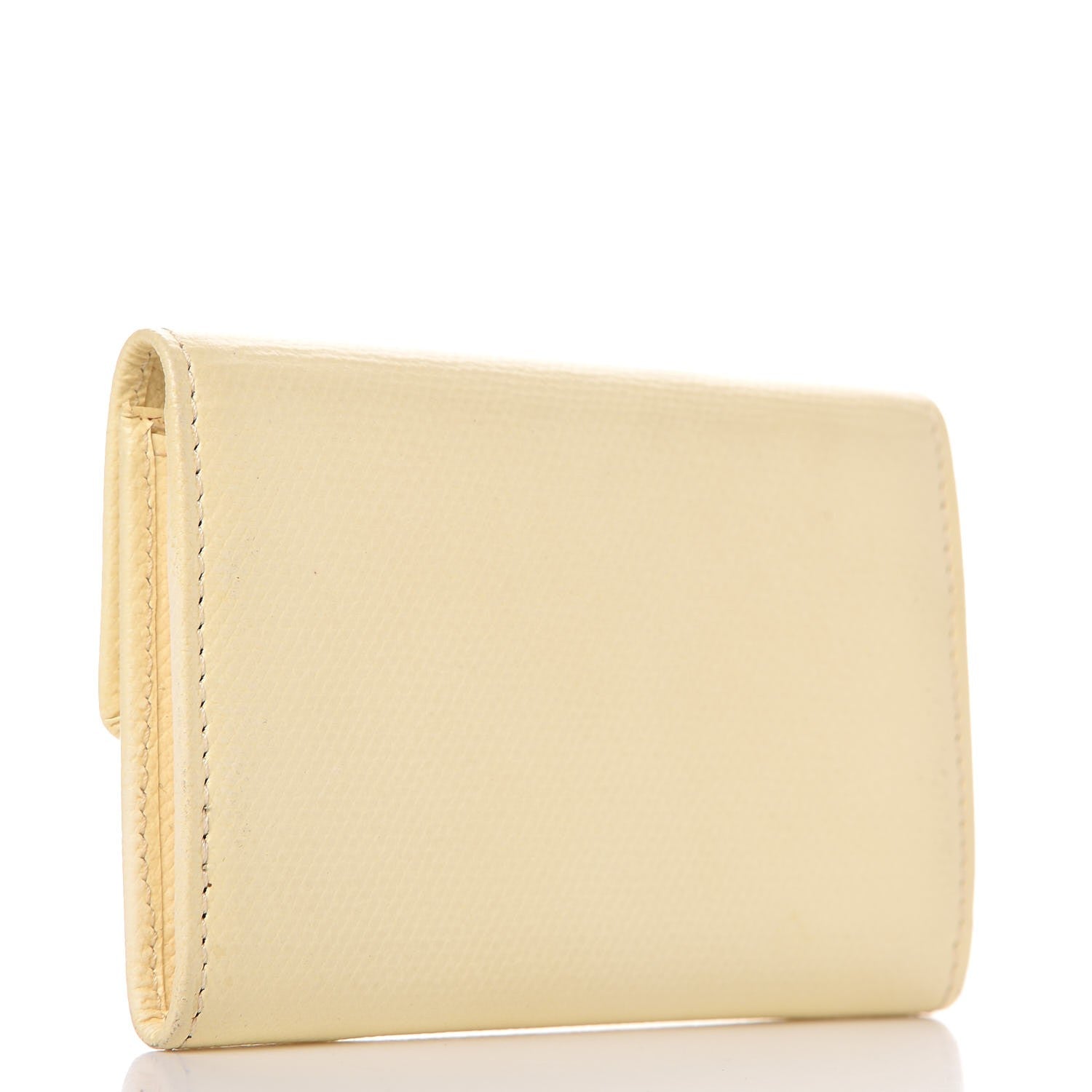 Chanel Grained Calfskin CC Button Card Holder Beige 3 of 10