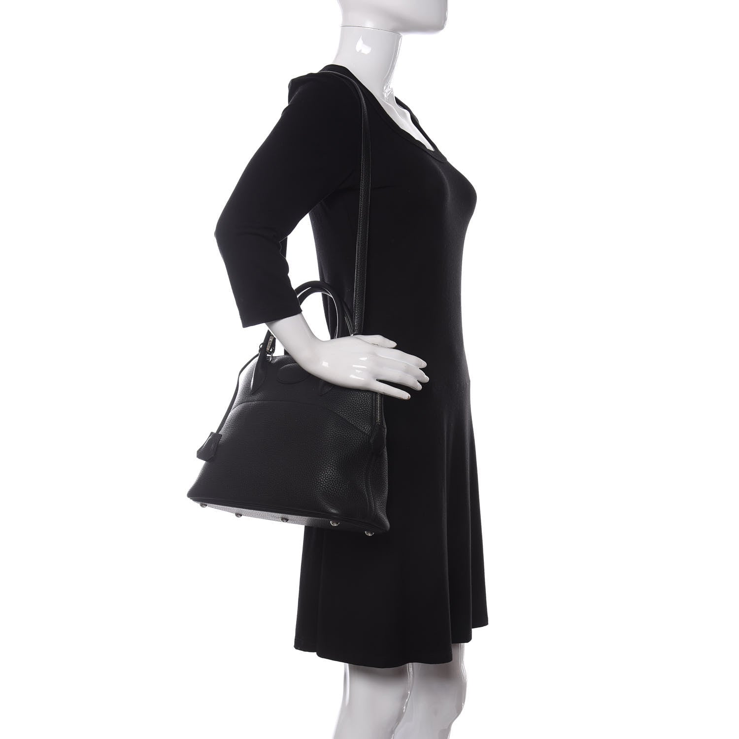 Hermes Taurillon Clemence Bolide 31 Black 2 of 13
