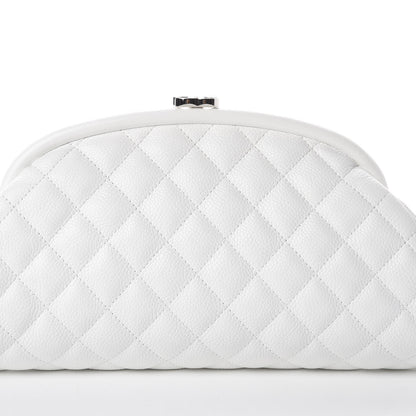 Chanel Caviar Quilted Timeless Clutch White 7 of 7