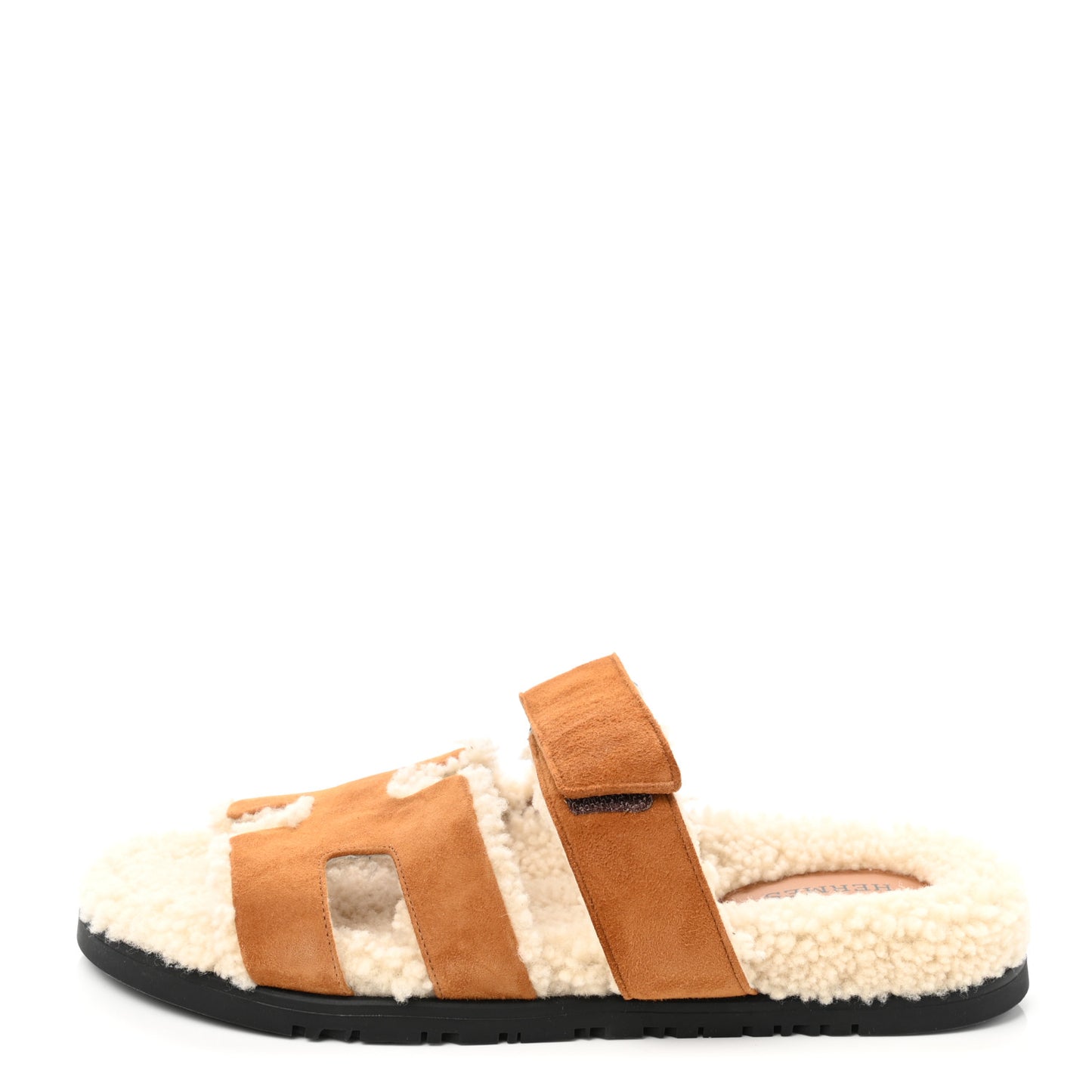 Suede Goatskin Woolskin Womens Chypre Sandals 37.5 Naturel Ecru