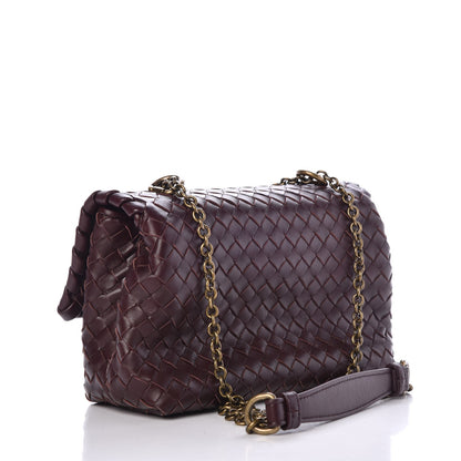 Bottega Veneta Nappa Intrecciato Baby Olimpia Shoulder Bag Dark Barolo 5 of 9