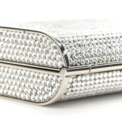 Judith Leiber Swarovski Crystal Minaudiere Clutch Silver 8 of 12