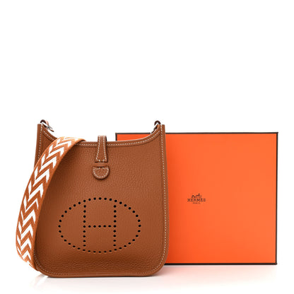 Hermes Taurillon Maurice Amazone Evelyne TPM Gold White 11 of 11