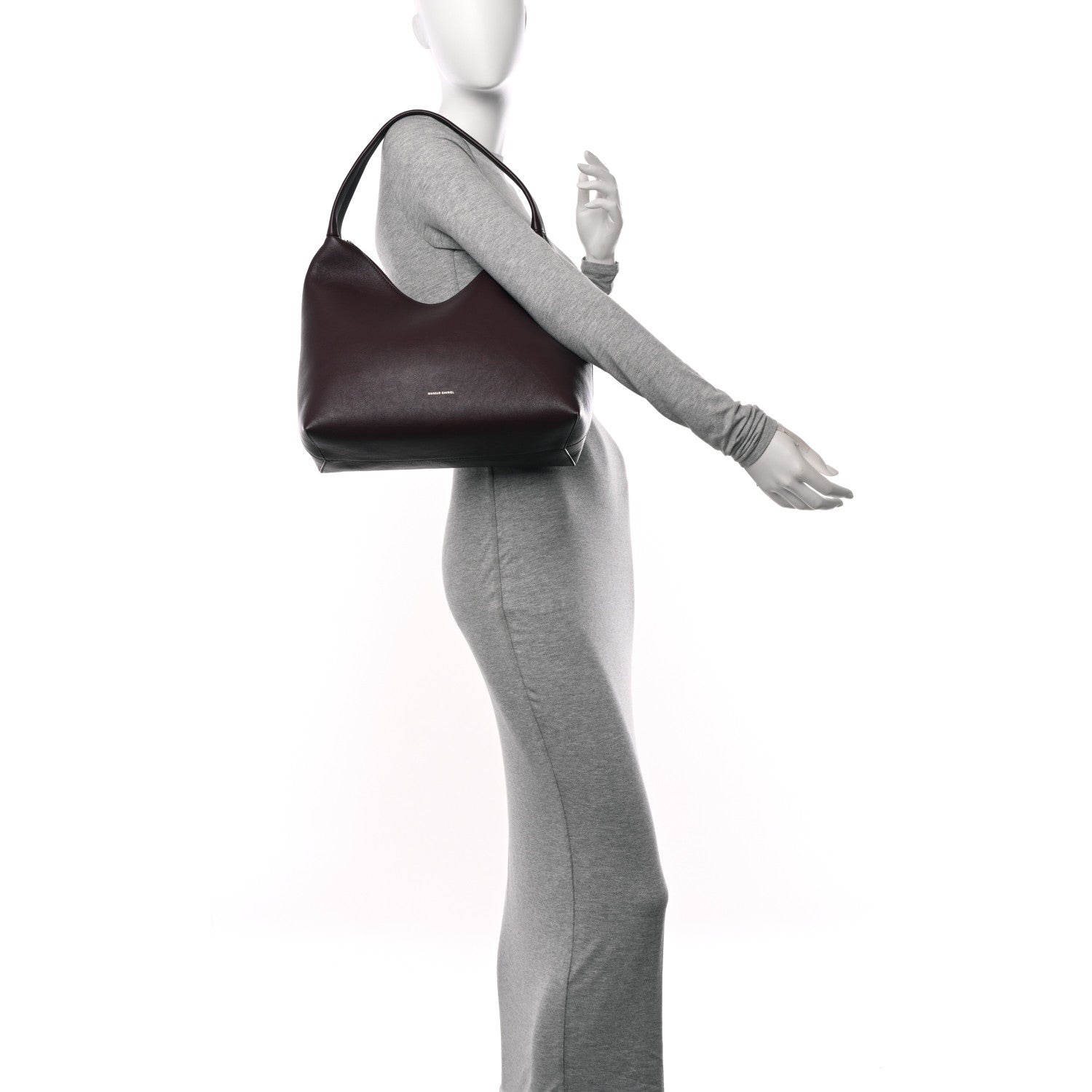 Mansur Gavriel Calfskin Maxi Candy Hobo Bag Plum 2 of 11