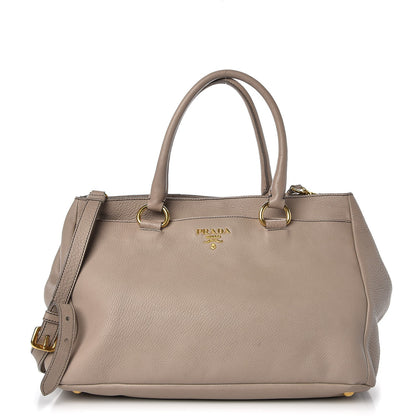 Prada Vitello Daino East West Tote Pomice 1 of 13