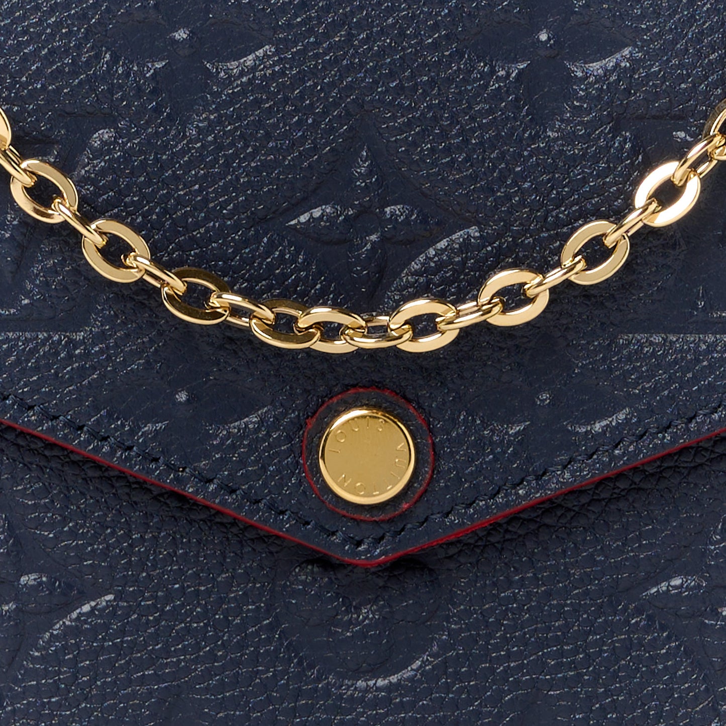 Empreinte Pochette Felicie Chain Wallet Marine Rouge