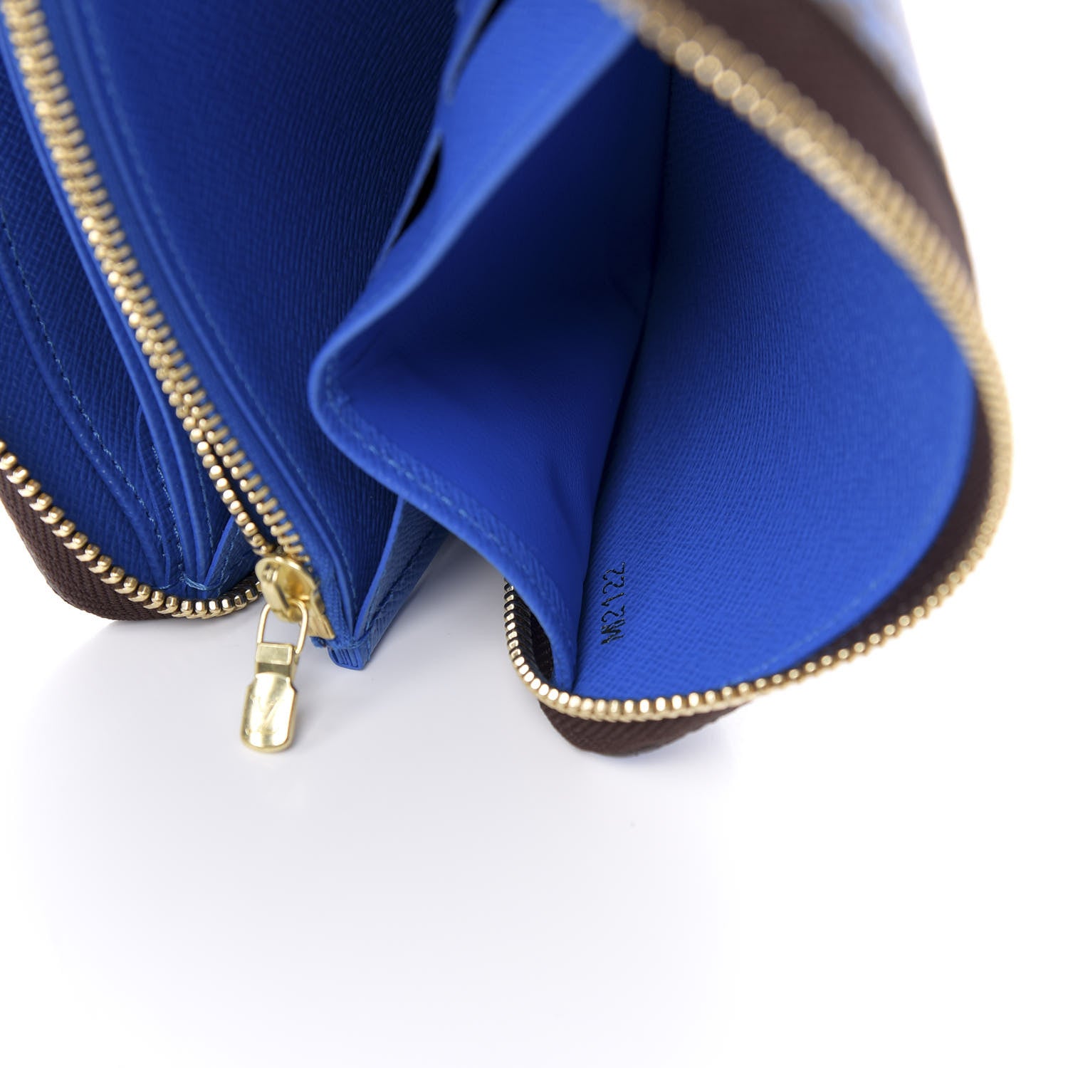 Louis Vuitton Monogram Kusama Pumpkin Dots Zippy Wallet Blue 7 of 8