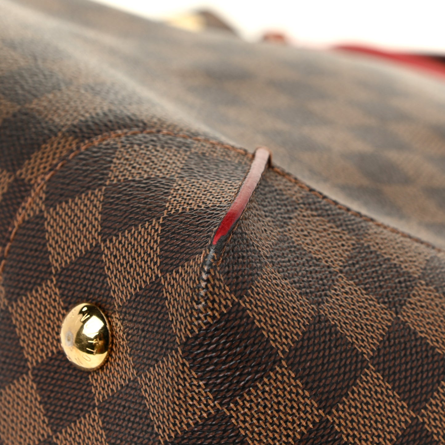 Damier Ebene Caissa Hobo Cherry