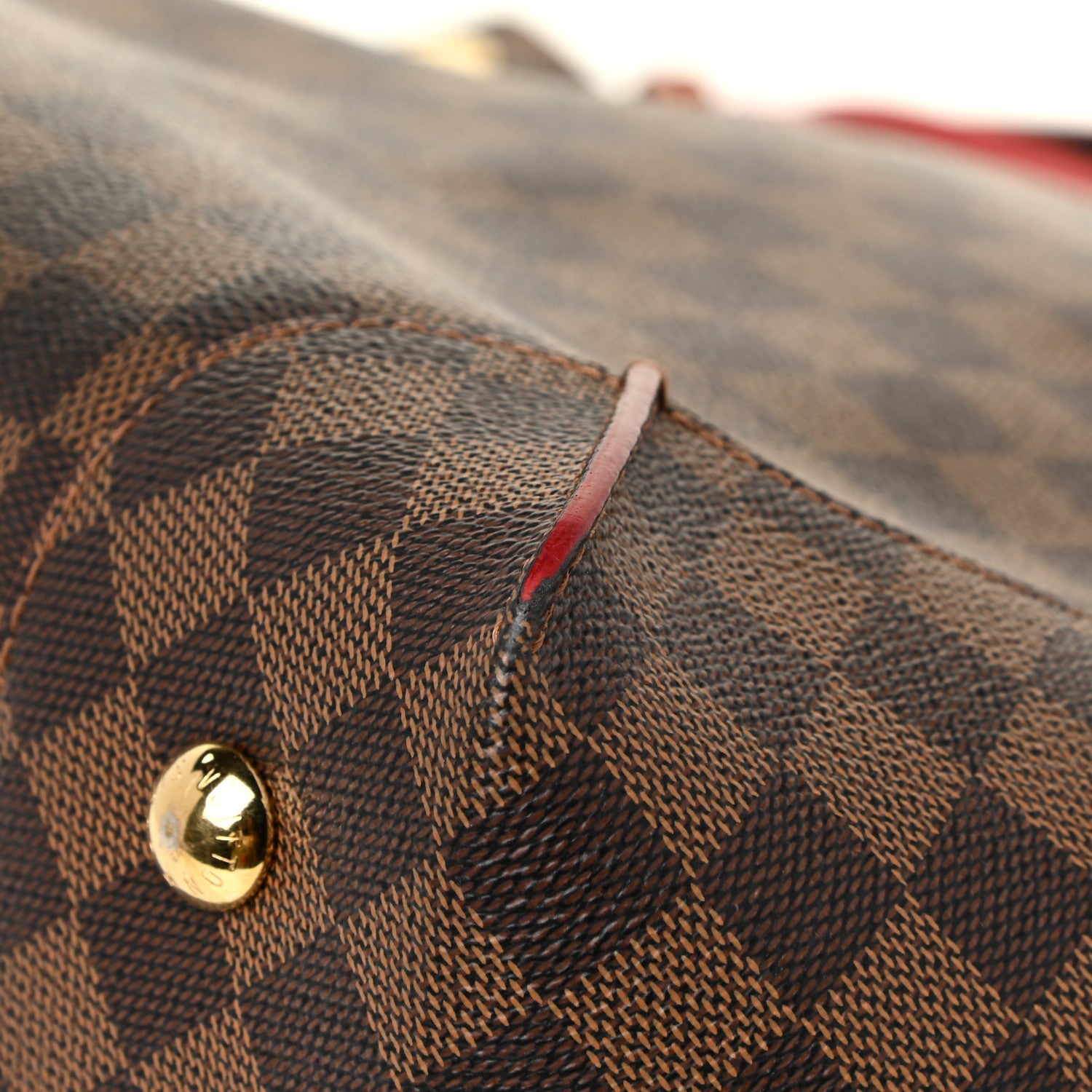 Louis Vuitton Damier Ebene Caissa Hobo Cherry 9 of 17