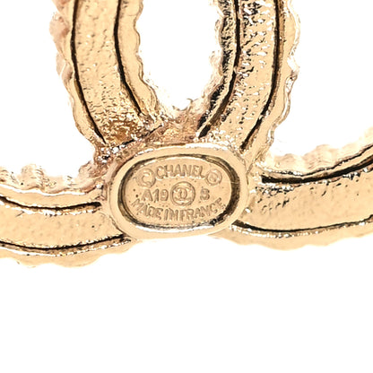 Chanel Crystal Over The Rainbow CC Earrings Gold Multicolor 4 of 5