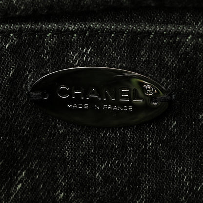 Chanel Denim Quilted Denimpression Flap Green Black 6 of 10