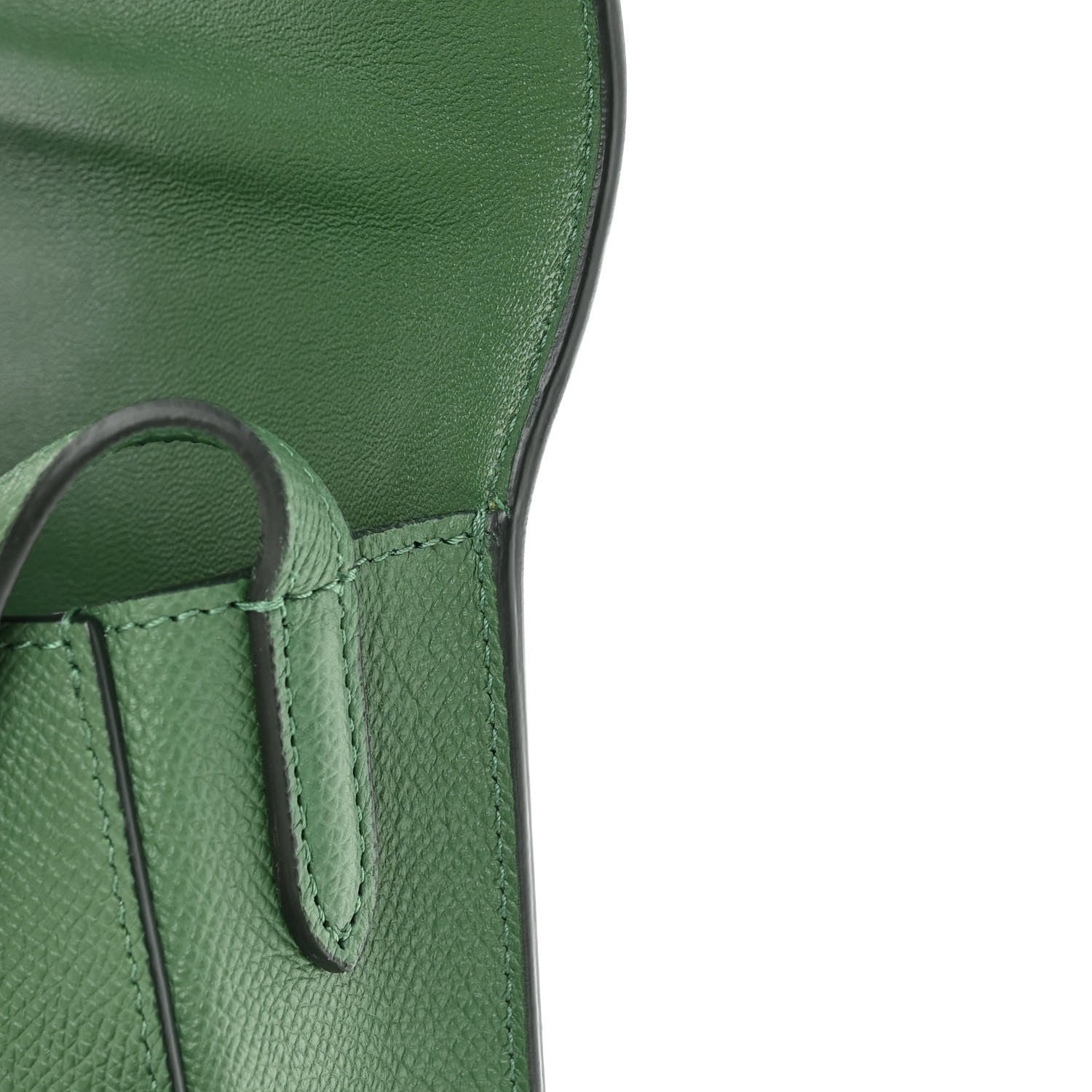 Celine Grained Calfskin Small Trotteur Light Forest 13 of 18
