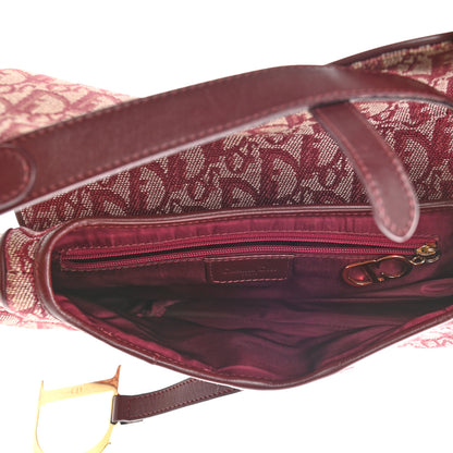 Christian Dior Monogram Saddle Bag Burgundy 5 of 10