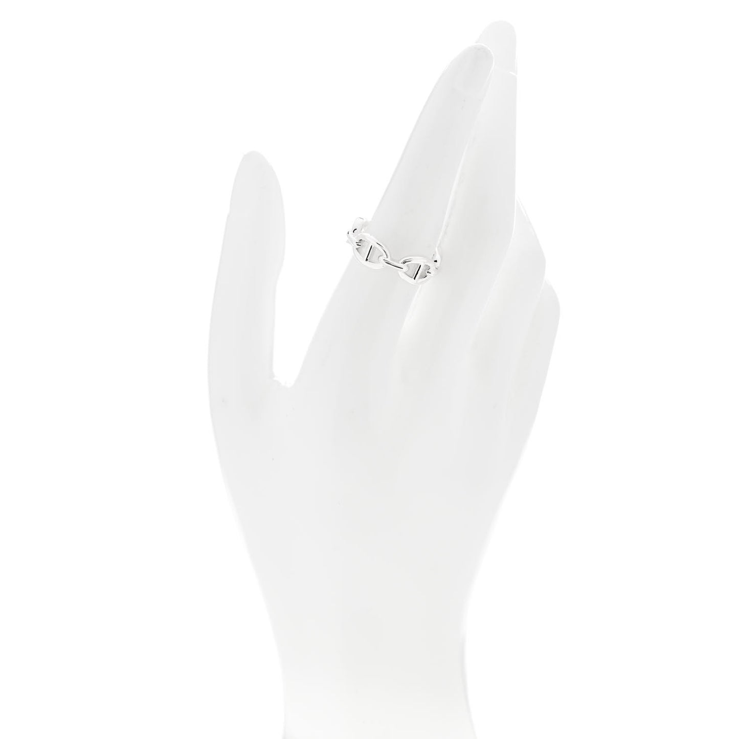 Sterling Silver PM Chaine d'Ancre Enchainee Band Ring 56 7.5
