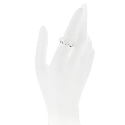 Hermes Sterling Silver PM Chaine d'Ancre Enchainee Band Ring 56 7.5 2 of 9