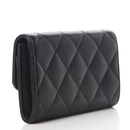 Chanel Lambskin Quilted Flap Card Holder Black 3 of 10