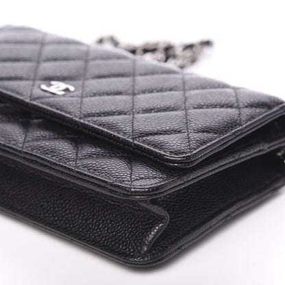 Chanel Caviar Quilted Wallet On Chain WOC Black 9 of 10