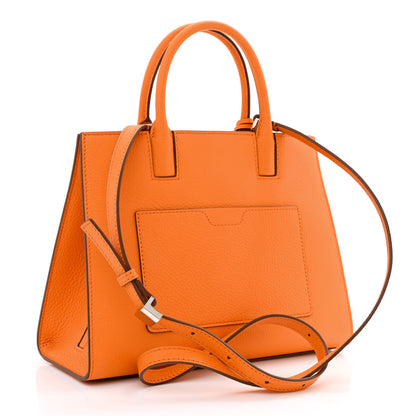 Burberry Grainy Calfskin Mini Frances Tote Orange 3 of 10