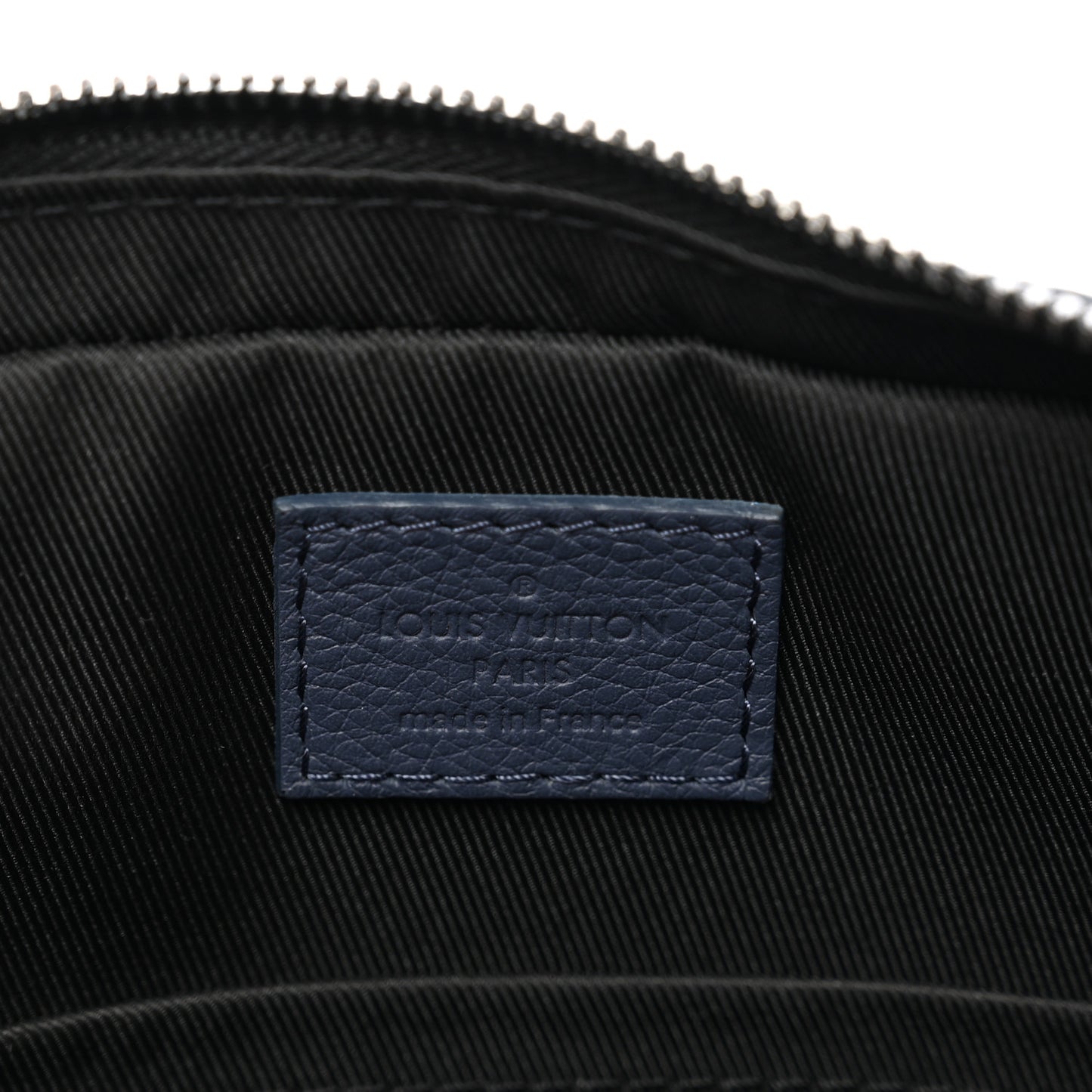 Calfskin Monogram Shadow Trio Messenger Navy River Blue