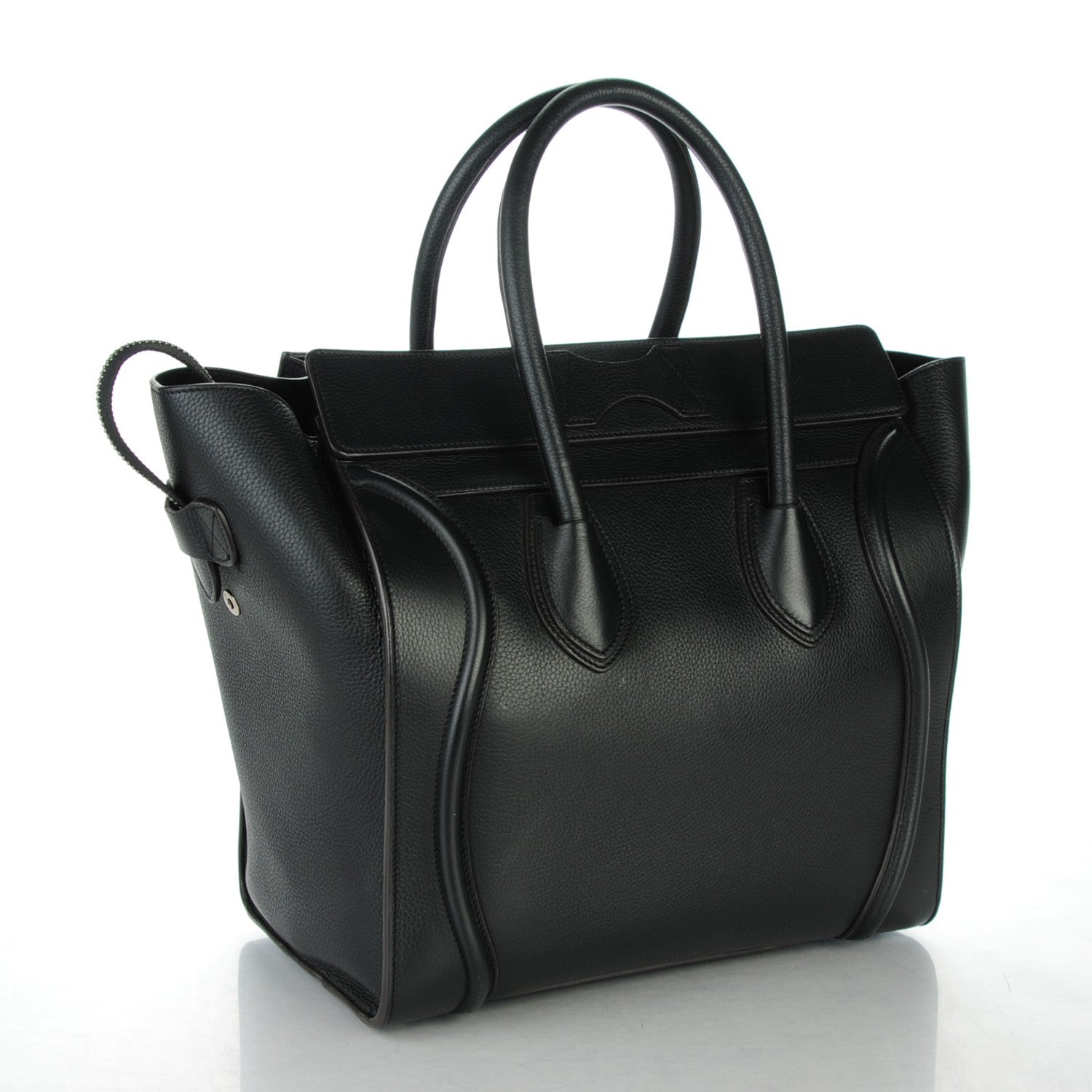 Celine Drummed Calfskin Mini Luggage Black 3 of 9