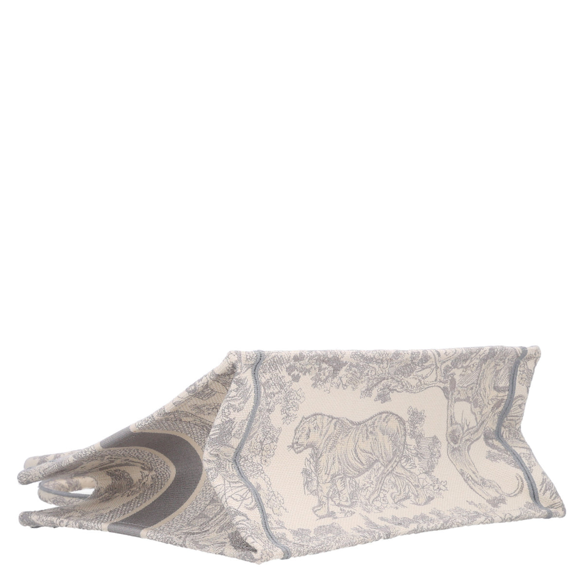 Canvas Embroidered Medium Dioriviera Toile De Jouy Book Tote Gray