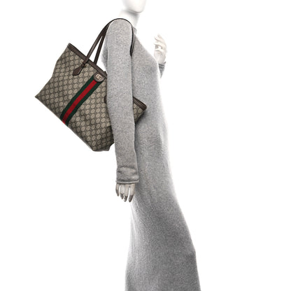 Gucci GG Supreme Monogram Medium Ophidia Shopping Tote Brown 2 of 10