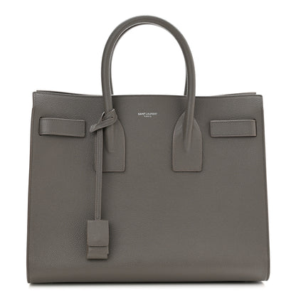 Saint Laurent Grained Calfskin Small Sac De Jour Fog 1 of 13