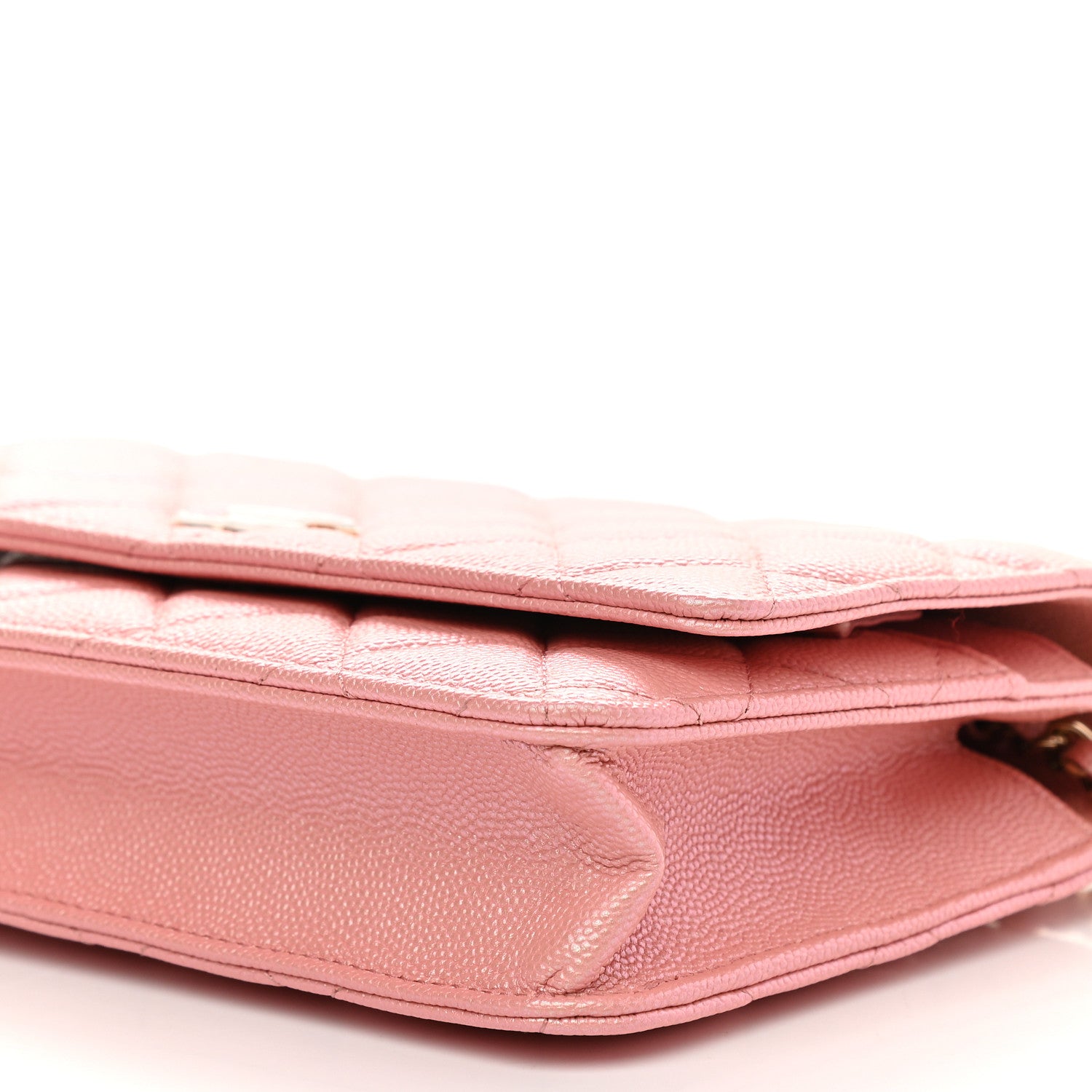 Chanel Iridescent Caviar Quilted Wallet on Chain WOC Rose Pink 10 of 10