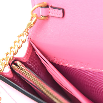 Valentino Garavani Smooth Calfksin Vlogo Wallet On Chain Feminine Pink 7 of 10